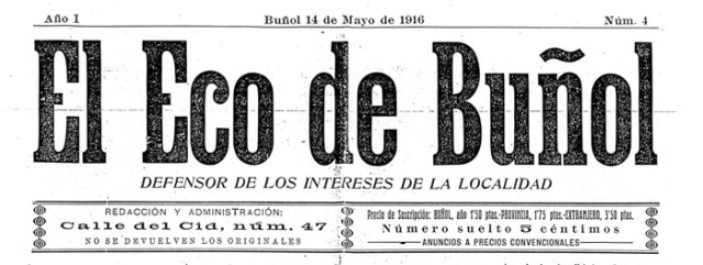 El Eco de BUÑOL 1916