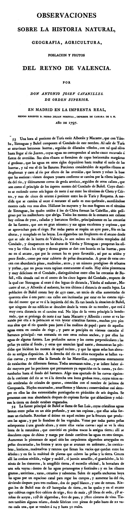 Cavanillles en Buñol