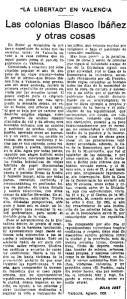 COLONIAS ESCOLARES BLASCO IBANEZ 1930